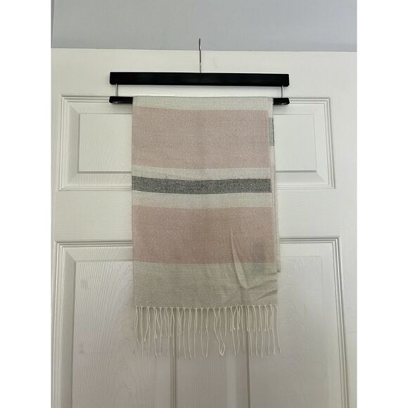 Cejon Scarf Made in Italy Soft Pastel Stripes One Size - Picture 3 of 4